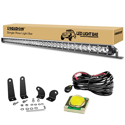 Barra de luz led RIGIDON de fila única ultra delgada 210W con faros trabajo 6000K