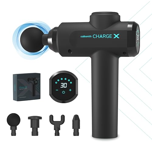 Caresmith Charge X Massage Gun With Touchscreen Display | Massager Machine for Pain Relief for Men and Women | 3300 strokes per min