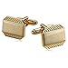 ANAZOZ Boutons de Manchette Rectangle Doré Classique Acier Inoxydable Bijoux Fantaisie Chemise Accessoire Classique Cadeau Anniversaire