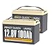 Power Queen 2 Pack 12.8V 100Ah LiFePO4 Battery, Built-in 100A BMS, Lithium Battery 1280Wh, Up to 15000+ Cycles, Support in Series/Parallel, widely used for Solar Home System, RV, Off-grid Life