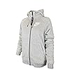 Nike Sportswear Womens Standard Fit FZ Cool Grey Heather/Sail CI1179-050 (X-Small)