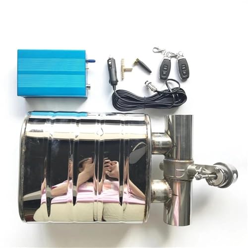 Escape de coche universal de 63mm con válvula variable y bomba de vacío en acero inoxidable