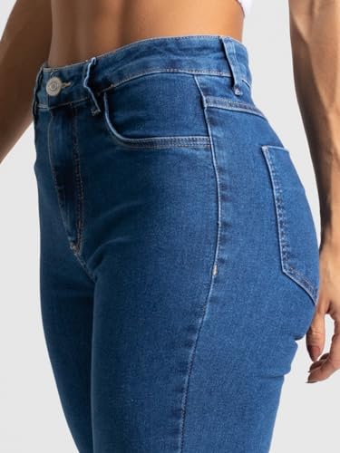 Calça Jeans Feminina Reta Sawary Premium Com Lycra Elastano Original Moda Feminina (BR, Cintura, 36,