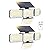 Mokot Solar Outdoor Lights, 288LED 2800LM IP65 Waterproof Motion Sensor Outdoor Lights with Remote Control, 4 Heads Solar Flood Wall Lights for Outside Yard Pack of 2