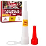 XFasten Caulking Tips 30-Pack - Reusable, Drip-Resistant Cau...