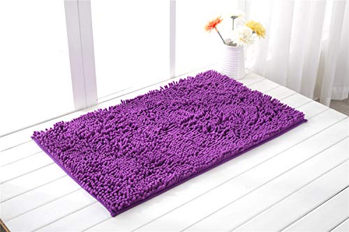 Odot Ciniglia Tappetini Antiscivolo Assorbente, Rettangolari Tappetini per Il Bagno Tappetino Zerbino Camera da Letto Cucina Tappeto Casa e Cucina Bagno (50x80cm,Viola)