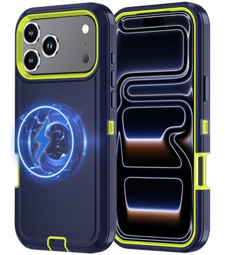 Olinoo P[X iPhone 17 ProΉ ϋv ϏՌ 3wt{fBی ȃJo[ [MagsafeΉ] (u[/O[)