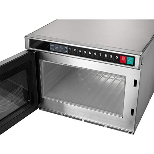 Midea Equipment 1217G1A Stainless Steel Stackable Commercial Microwave Oven, 1200W #TOP6