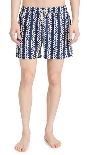 OAS Men's Blue Scribble Swim Shorts 4.75