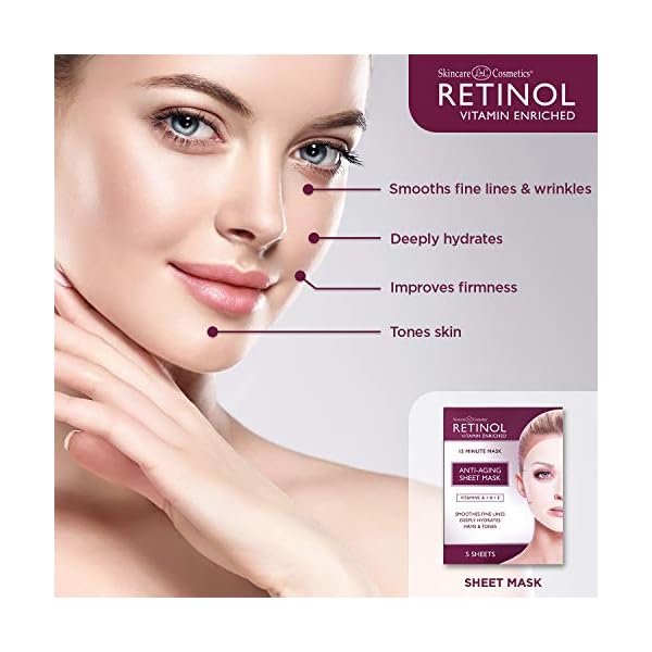 Retinol-Anti-Aging-Sheet-Mask--Hydrating-Vitamin-Enriched-15-Minute-Treatment-With-Collagen-Firms-Face--Exfoliates-for-Improvement-In-Tone-Minimizes-Fine-Lines-Wrinkles-For-Noticeable-Difference Retinol Anti-Aging Sheet Mask â Hydrating Vitamin-Enriched 15 Minute Treatment With Collagen Firms Face â Exfoliates for Improvement In Tone & Minimizes Fine Lines & Wrinkles For Noticeable Difference