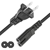 Printer Power Cord Cord 2-Prong for HP OfficeJet Pro/Envy/DeskJet Series Printers, Also for Canon Pixma, Epson Needing Figure 8 2-Pin C7 / C8 Power