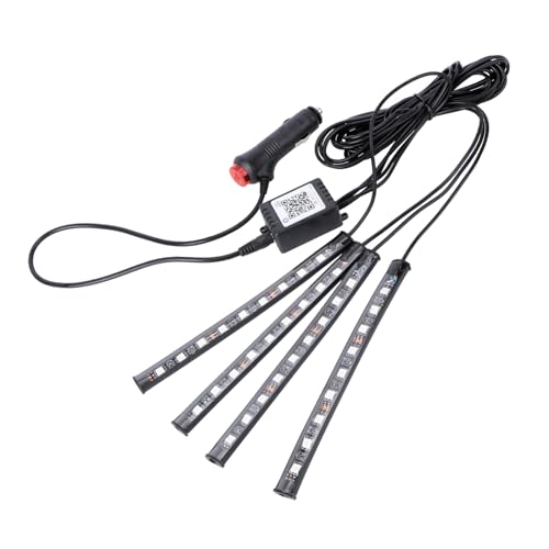 PRETYZOOM Auto Led Light Strip Sound-Activated Strip Light Flexible Car Interior Uv Water Resistant 9 Led Random Color