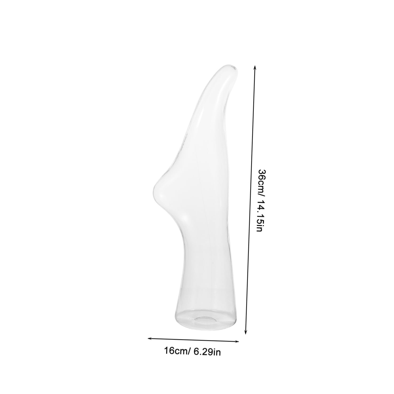 Unomor 2pcs Transparent Foot Mannequin Display Model for Socks Unique Inverted Design for Enhanced Visibility Lightweight Sock Display Props for Showcasing Patterns and Styles