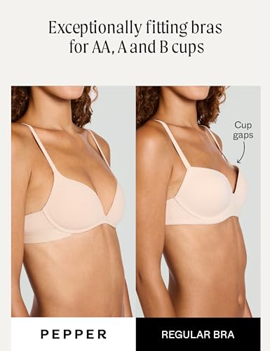 Image of Pepper Bra for Sizes AA-B Cups | Wirefree Zero-G Padded Lift Up Bra, Fitted Push Up Bralette for Women