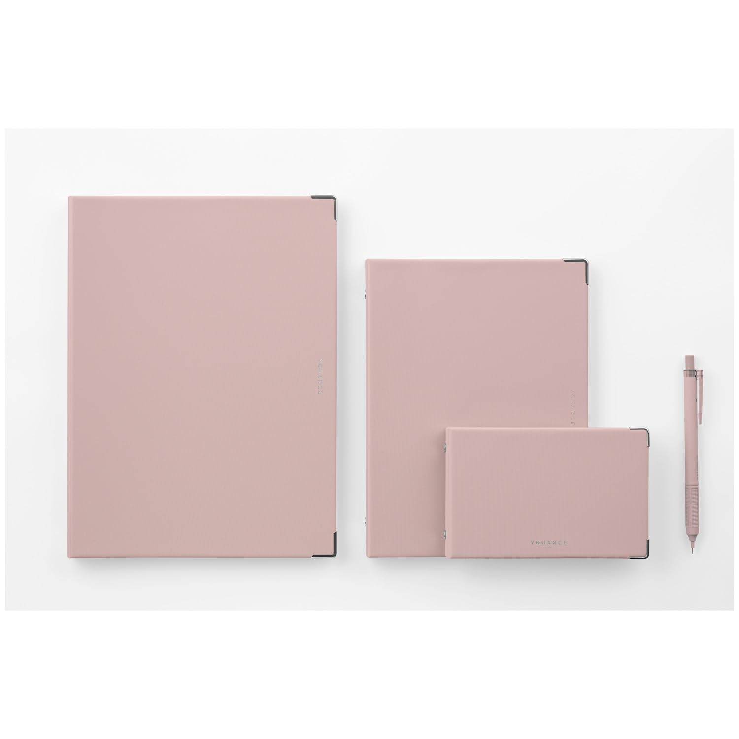 Maruman Classeur à feuilles mobiles Yuance Mini FM64-38, 5 trous, rose clair