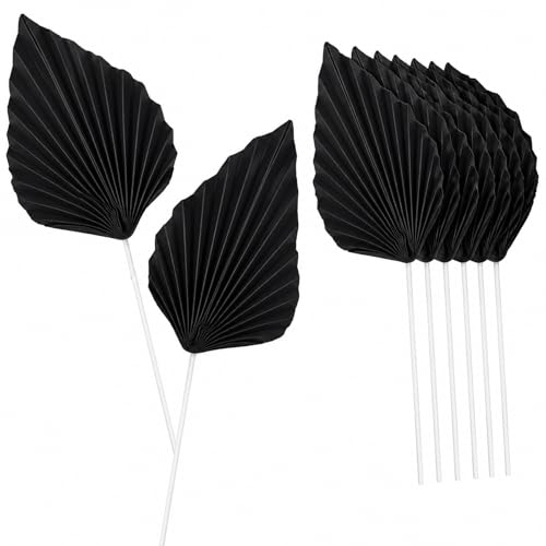 Pics à gâteau en papier silhouette palmier noir pour cake design