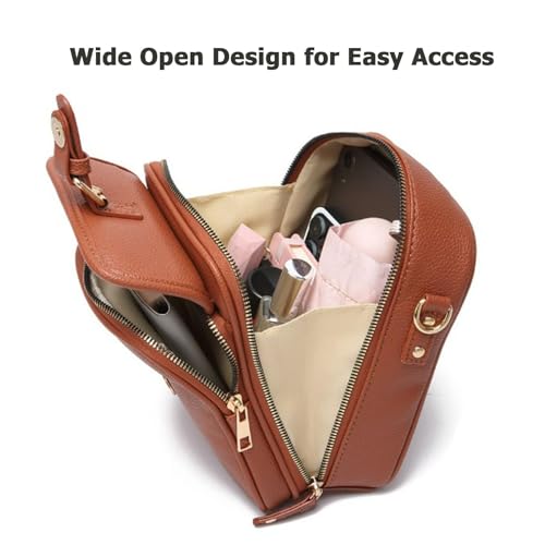 Sculpture Crossbody Leather Bag, Urvashi Crossbody Leather Bag For Women, With Built In Wallet, Vintage Anti-Theft3