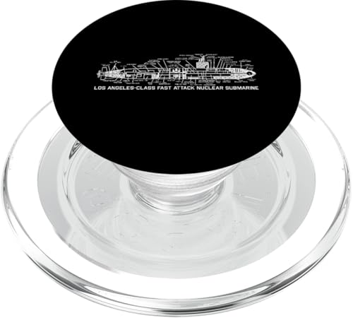 Schémas d'infographie du Plan de sous-Marin USS Miami PopSockets PopGrip pour MagSafe