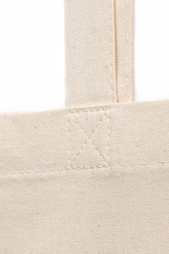 POLHIM® Stoffbeutel 38x42 cm (145g/m²) | Jutebeutel Alternative aus 100% Baumwolle | Unbedruckte Tasche zum Bemalen & für Einkauf (Natur)