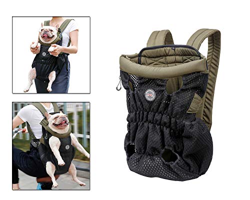 Tineer Legs Out Front Dog Carrier Mochila: para mascotas para perros pequeños medianos