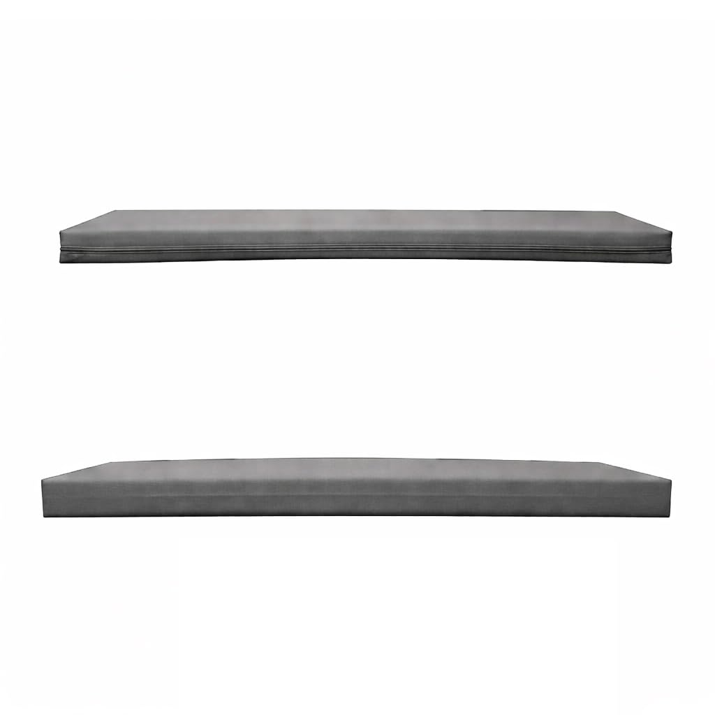 Brillars Garden Patio Bench Pad Outdoor Water Resistant Fabric 2/3/4 Seater Furniture Swing Seat Hammock Thick Pillow Cushion (Charcoal Grey - Image 7