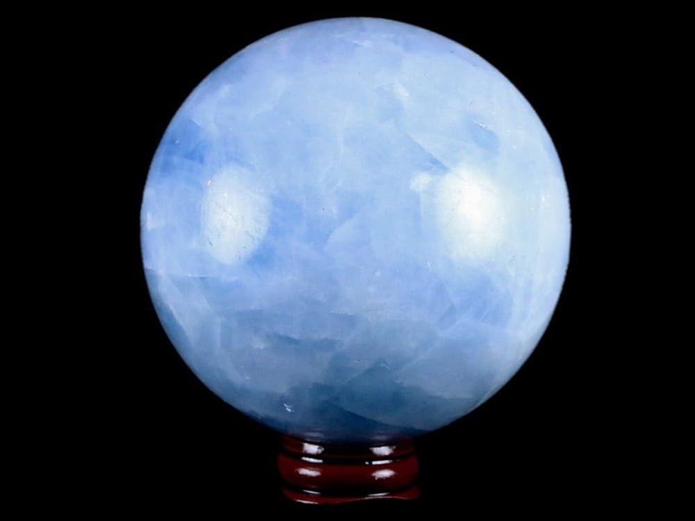 Blue Calcite Quartz Sphere Crystal Ball Ornaments (Size : 300-400g)