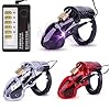 E-Stim Chastity Cage Männer Elektro Keuschheitsgürtel Herren Kunststoff Keuschheitskäfig Sexspielzeug (Schwarz) #1