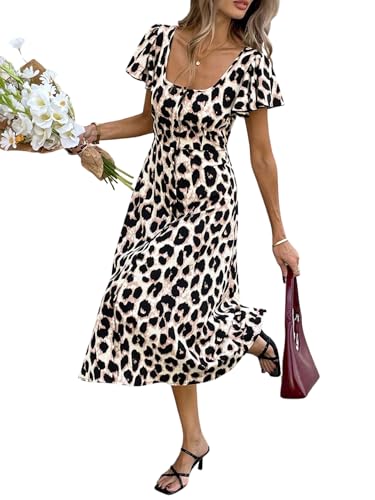 Robe longue léopard fluide pour masquer les formes avec élégance - 3