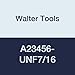 Walter Tools A23456-UNF7/16 Paradur HSS Machine Tap, NIT Finish, 0.323" Shank Diameter, 0.866" Cutting Length, 3-5/32" Overall Length, 7/16-20 Size