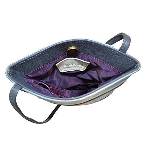 Image of Anuschka Women's Leather Crossbody Bag - Hand-Painted Genuine Leather Handbag with Pockets for Everyday Use - 448