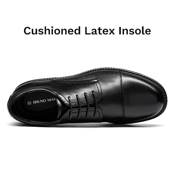 Bruno Marc Zapatos Vestir Homres Zapatillas de Cordones Oxfords Derby para Hombre Negro DOWNING-01