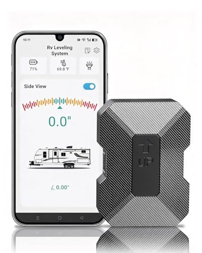 Uncle Squirre Wireless RV Leveling System - User-Friendly Phone App with Real-Time Precise Leveling Measurements Advanced Wireless RV Level and Camper Leveling System Included AA Batteries (3.7)