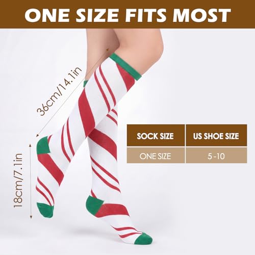 Image of American Trends Women's Knee High Socks, Novelty Holiday Printed Tall Tube Socks, Casual & Party Athletic Sports Stockings