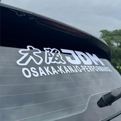 Image of Car Styling Vinyl Sticker for JDM Osaka Performance Decal Auto Front Rear Windshield Window Applique (White, 40x11cm)