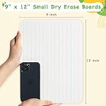 Ohuhu 30-Pack Small White Boards – 9 x 12 Inch Portable Mini Dry Erase Boards - Double-Sided Plain & Lined Whiteboard Class Set for Teachers, Students, Classroom & Back-to-School Supplies