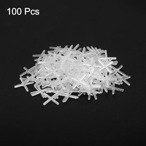 QUARKZMAN 100 Stück Fliesenabstandhalter 1,5 mm Hartplastik Kreuz Fliesen-Nivellierer Abstandhalter Installation Keramik Abstand Clips für Wandboden