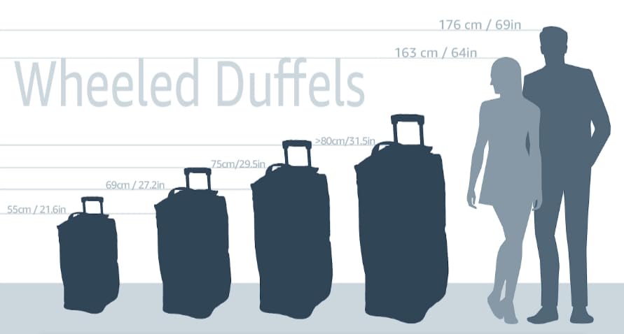 Amazon Basics Ripstop Wheeled Duffel Bag for Travel, Travel Bag, Telescoping Handle, 35", Black - Image 8