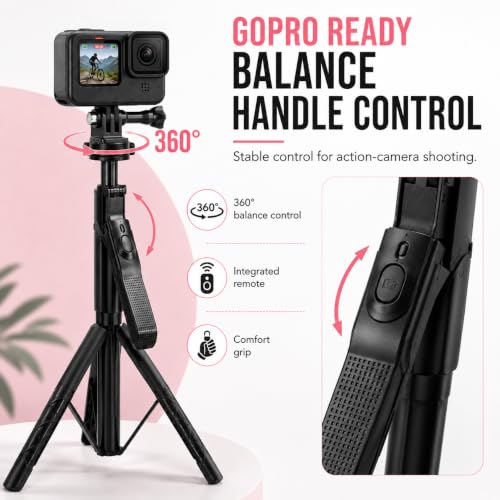 Image of Selfie Stick Tripod with Wireless Bluetooth Remote, Portable Mobile Phone Stand, Aluminum Alloy Tripod for iPhone, Android, Vlogging, Video Recording & Photography L16 by UNBREAKcable