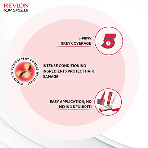 Image of Revlon Top Speed Hair Color For Woman - Natural Brown 60M (with Outrageous Conditioner 190 ml)