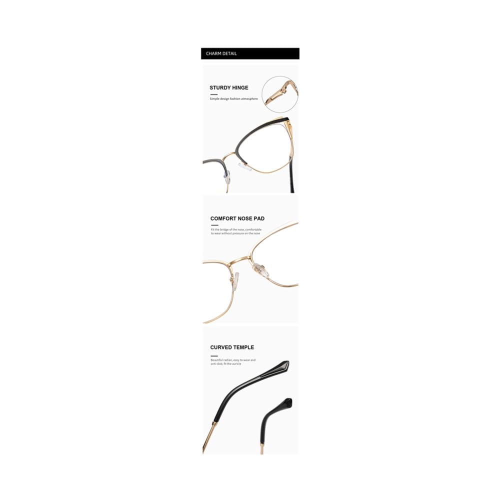 Cateye Occhiali leggeri Montatura da donna Uomo Occhiali da vista ultraleggeri Occhiali per occhiali retrò