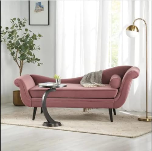 Image of Lazy Couch and Reclining Sofa /Recliner Chaise Longue /Fabric recliners /for Bedroom /Living Room /Office Reception Recliner Lounge Sofa and Armchair (Dusky Pink)