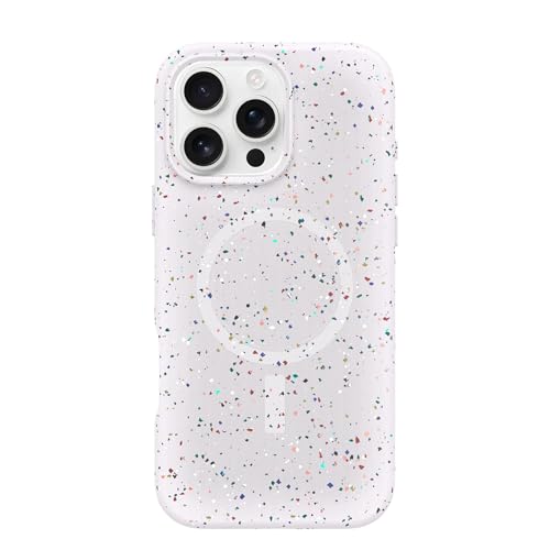 Image of OtterBox Core Series for MagSafe for iPhone 16 Pro Max - Sprinkles White, Sleek Rubber Design, Smooth Finish, Camera Bumpers, and Protective Screen Lip