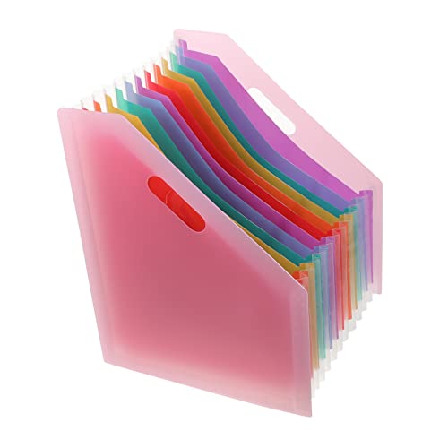 SEWACC Capacity Accordion File Folder Organizer Standing File Holder for Documents Cards and Vouchers Lightweight Desk Organizer for Home Office and School Use