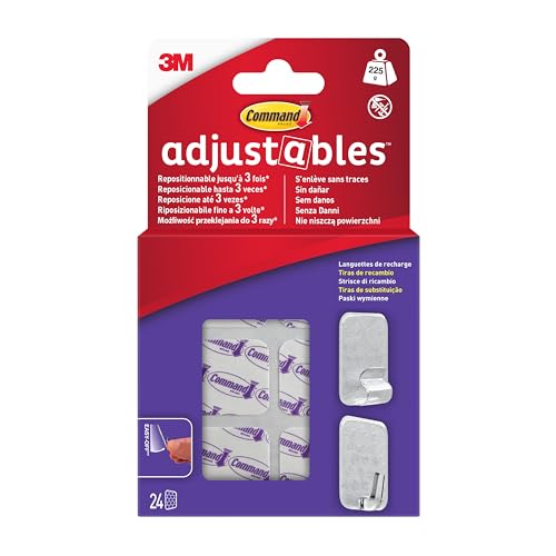 Languettes de recharge repositionnables Command Adjustables (24 languettes de recharge/boîte 17820-24