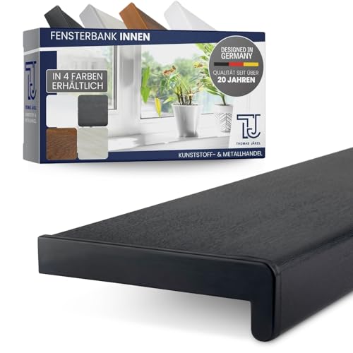 TJ Fensterbank Innen I 10 x 50 cm I Anthrazit I hochwertige PVC Fensterbank...