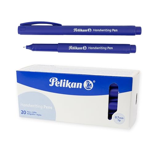 Pelikan Handwriting Pens Blue Ink 0.7 mm Nib Ergonomic Pack of 20
