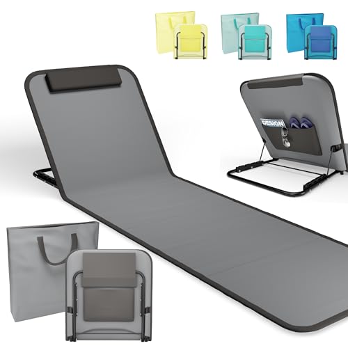 Onbest Bequeme Strandliege 165 cm lang - mit Verstellbarer...