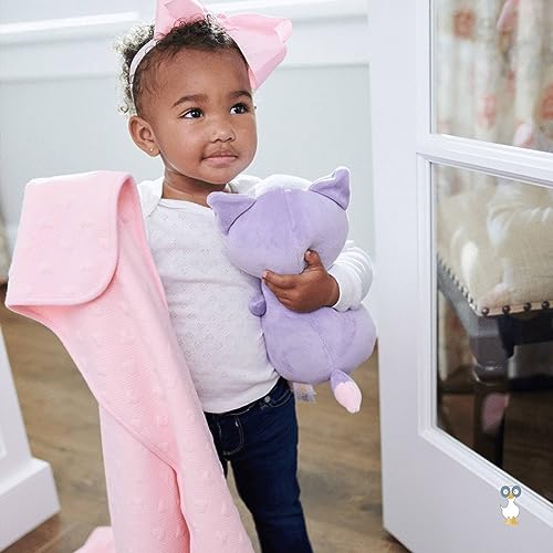 Image of GooseWaddle Luxury Knit Baby Blanket (30 inchx40 inch), Premium Comfort from Ultra Soft Fabrics That Get Softer with Use, Perfect for Any Infant Nursery, Machine Washable 100% Polyester (Pink)