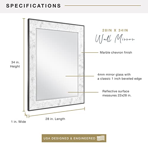 Miroir marbre grand format pour agrandir une pièce sombre