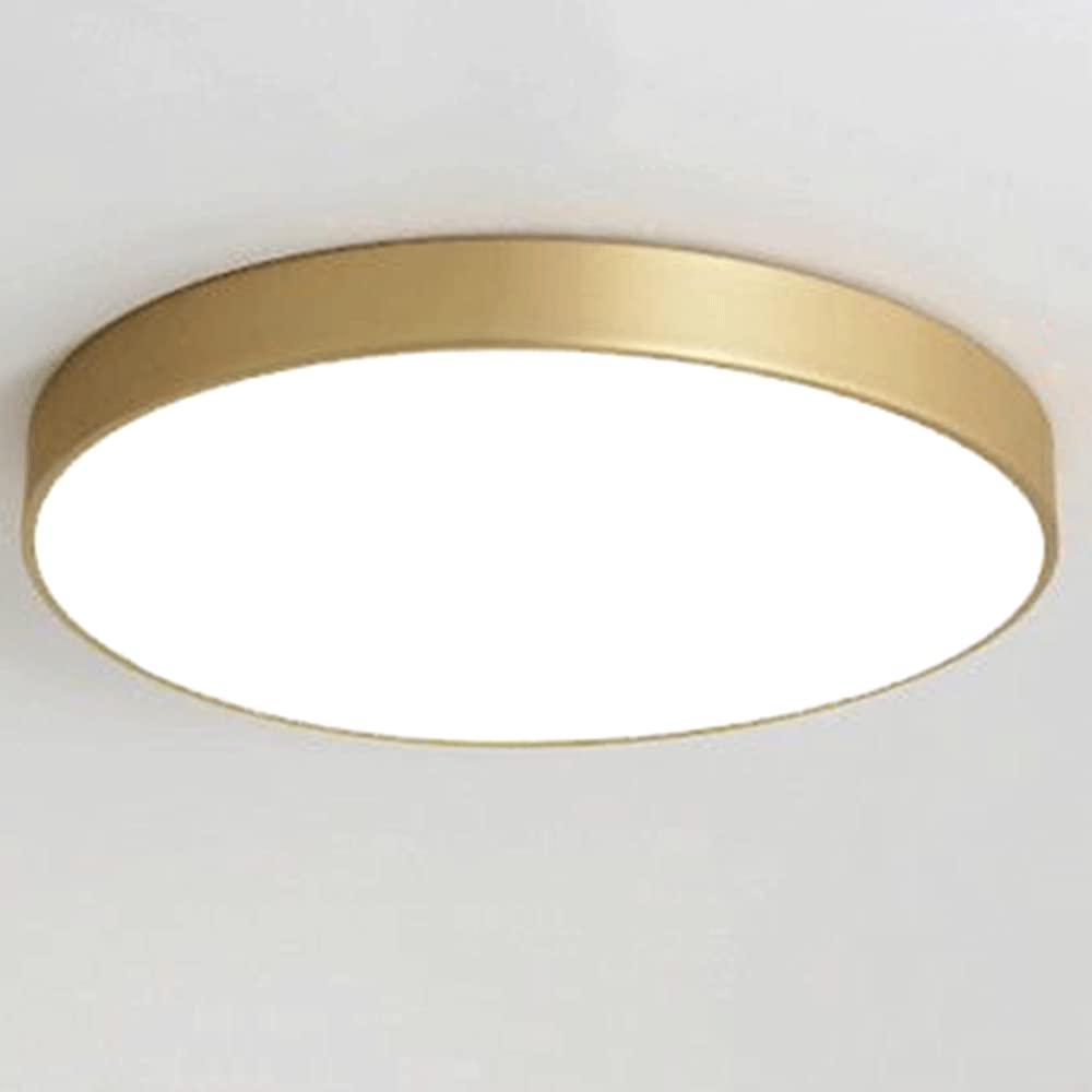 Luminaire de plafond de luxe doré et plat en acrylique haut de gamme